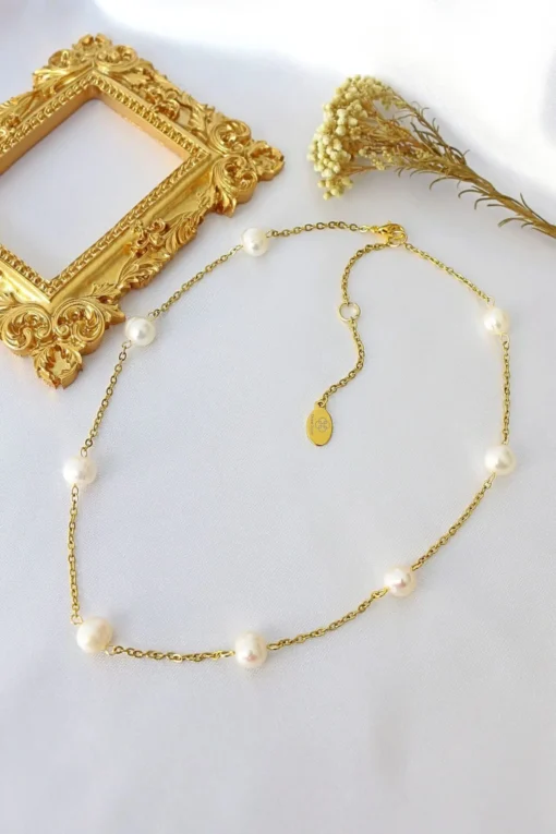 Brunella | 24K Baroque Freshwater Pearl Choker - Image 4