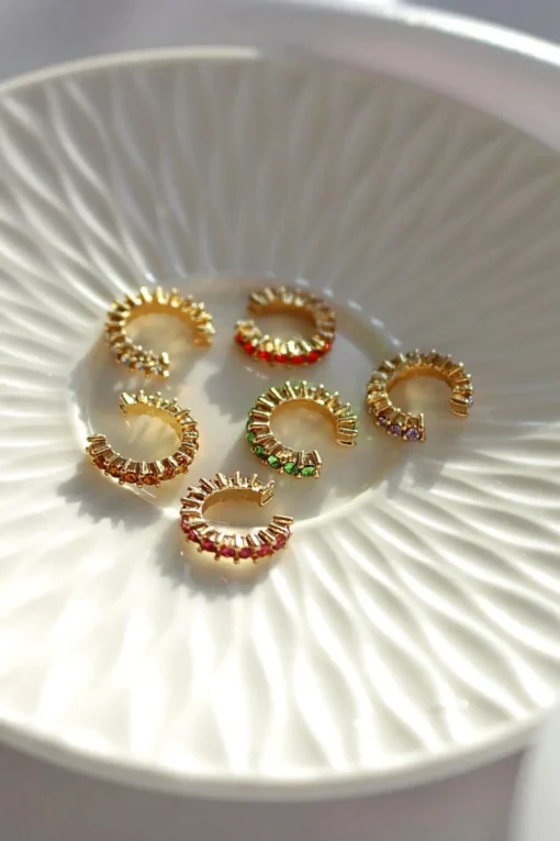 "Rainbow Dust" | 18K Ear Cuff ( 1 piece ) - Image 8