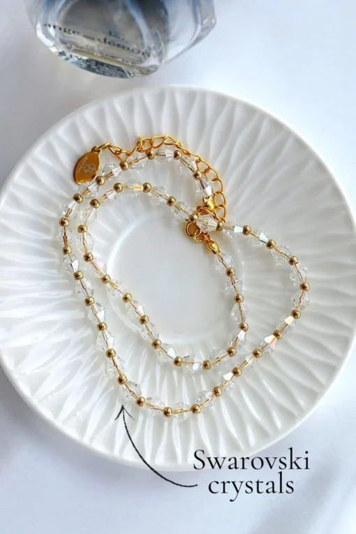 "Angelic" 24K Clear Austrian Crystals Choker - Image 5