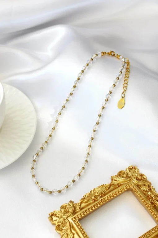 "Angelic" 24K Clear Austrian Crystals Choker - Image 2