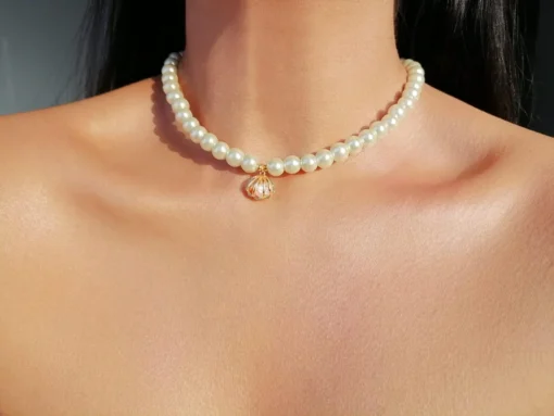 Ocean Treasure | 24K Czech Pearls Choker - Image 4