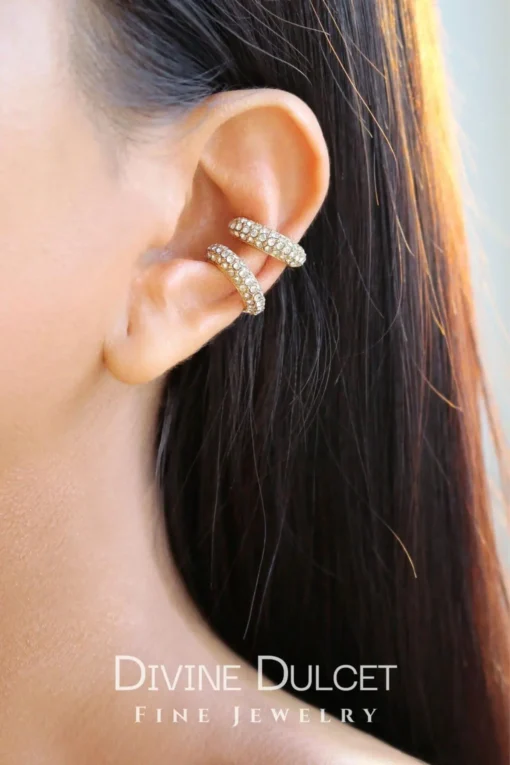 "Star Dust" | 18K Ear Cuffs (Pair / Single): A Touch of Celestial Elegance - Image 2