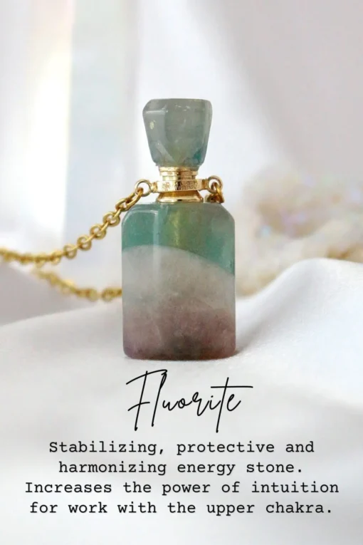 Magic Potion Bottle Necklaces | 24K Gold Pendant with Natural Crystals - Image 6