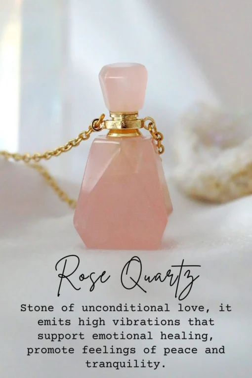 Magic Potion Bottle Necklaces | 24K Gold Pendant with Natural Crystals - Image 4