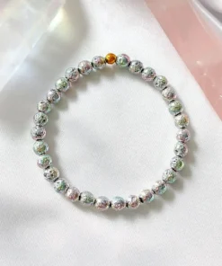 Anti-Stress | Chrome Volcanic Stones Elastic Bracelet