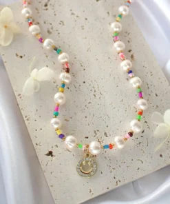 Happy Day | 24K Gold Freshwater Pearl & Bead Choker