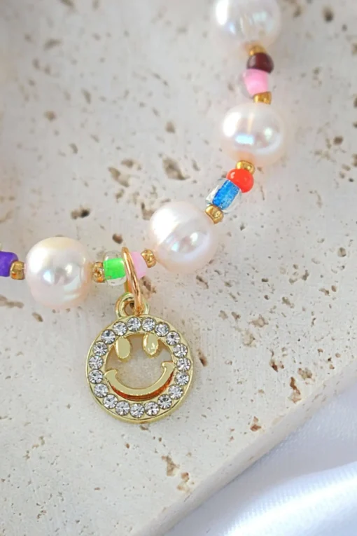 Happy Day | 24K Gold Freshwater Pearl & Bead Choker - Image 2