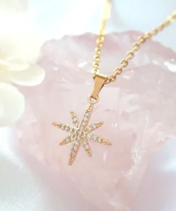 24K Polaris Star Necklace: A Celestial Touch of Luxury