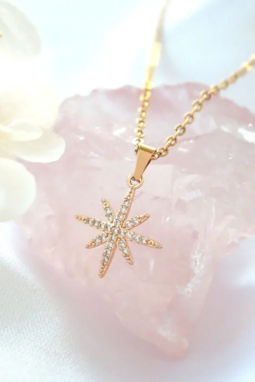 24K Polaris Star Necklace: A Celestial Touch of Luxury