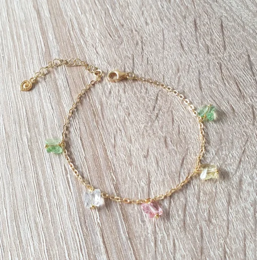 Fluttering Elegance | 18K Gold Plated Bracelet with Austrian Crystal Butterflies - Image 3