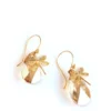 18K Gold Plated Dragonfly Earrings with Golden Shadow Drops