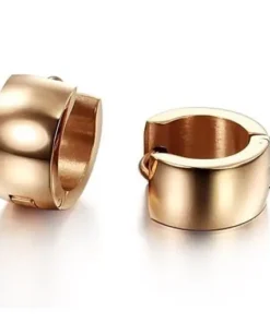 Stainless Steel Rose Gold Hoop Earring