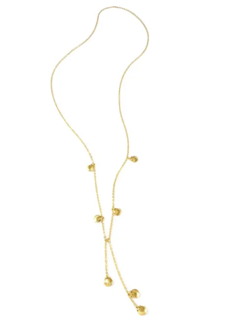 18K gold plated seashell wrap necklace - Image 3