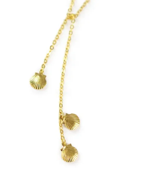 18K gold plated seashell wrap necklace - Image 4