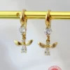 "Honey Bee" | 18K Hook Earrings
