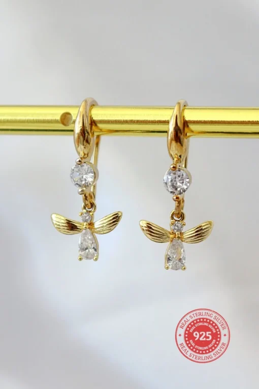 "Honey Bee" | 18K Hook Earrings