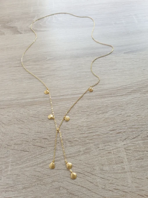 18K gold plated seashell wrap necklace - Image 5