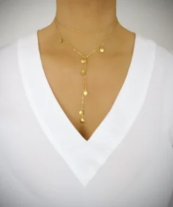 18K gold plated seashell wrap necklace