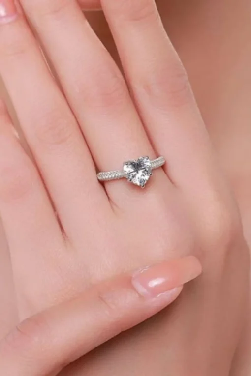 "Icy Heart" | 925 Silver Cocktail Ring - Image 2