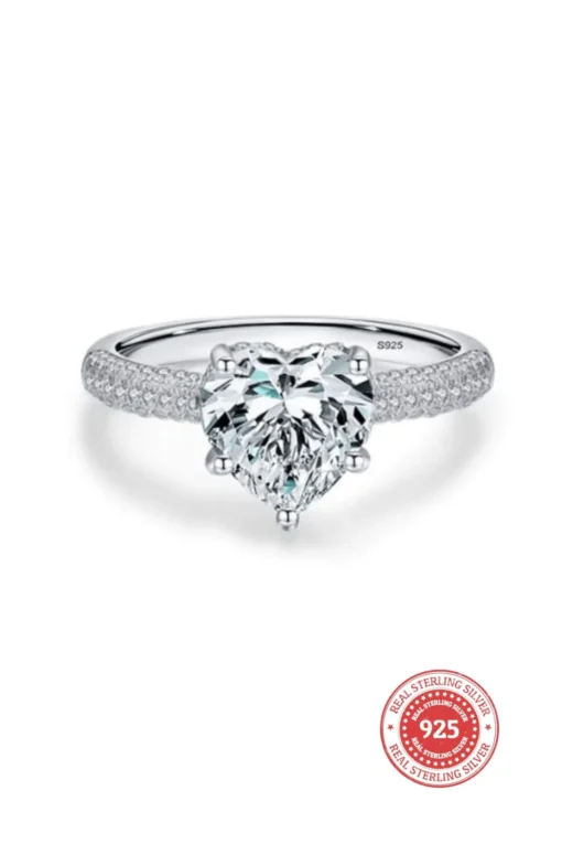 "Icy Heart" | 925 Silver Cocktail Ring
