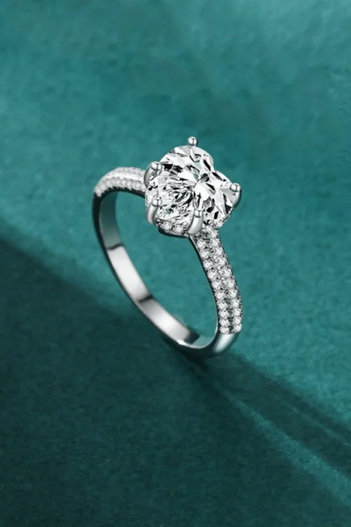 "Icy Heart" | 925 Silver Cocktail Ring - Image 3