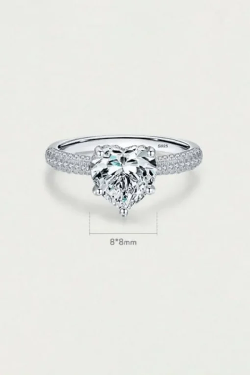 "Icy Heart" | 925 Silver Cocktail Ring - Image 5