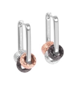 Metropolitan Hoops Rolling Charm - Rose Gold and Silver