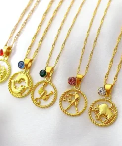 Zodiac Sign & Birthstone | 18K Necklace
