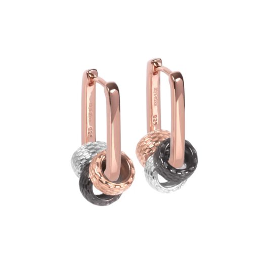 Metropolitan Hoops Rolling Charm - Rose Gold and Silver - Image 2