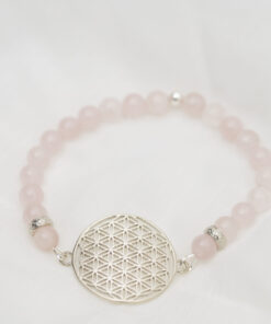 Flower Of Life Bracelet - Rose Quartz